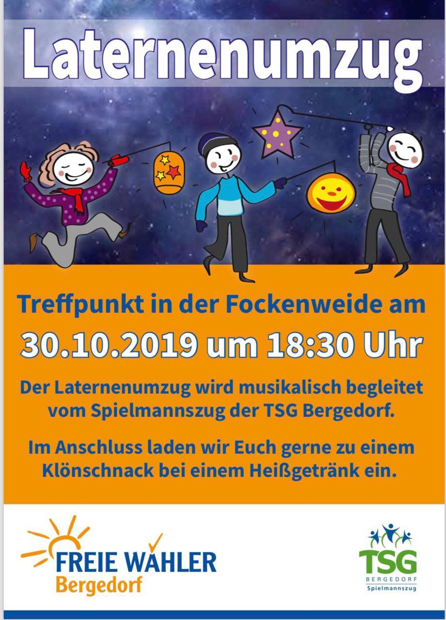 Laternenumzug am 30.10.2019 um 1830 FREIE WÄHLER Hamburg